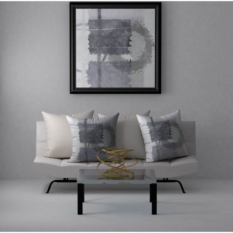 Abstract Throw Pillow, 18" H x 18" W