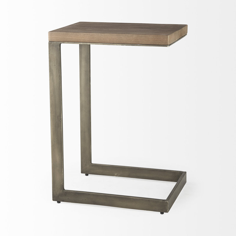 Table de bout Tulane, Nickel, Brun moyen
