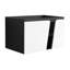 Meuble-lavabo 32 po, aspect à fermeture en douceur, look tendance, fixation murale blanche et noire, mécanisme, enchantement moderne, et-649226684
