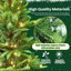 Arbre de Noël avec 250 lumières DEL blanc chaud, 694 pointes en PE + PVC, fil à mémoire à dépliage automatique, structure à charnières et support en métal stable - arbre de Noël à assemblage facile-2003189929