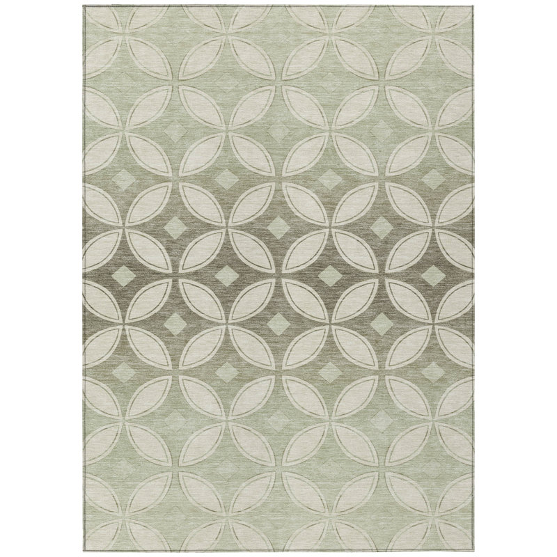 Machine Washable Indoor/Outdoor Lockway ACN2423 Geometric Rug, Rectangle 10' x 14'