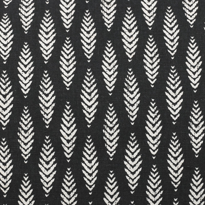 Housse et insert de coussin rectangulaire Oakland, Noir, 14 po x 48 po
