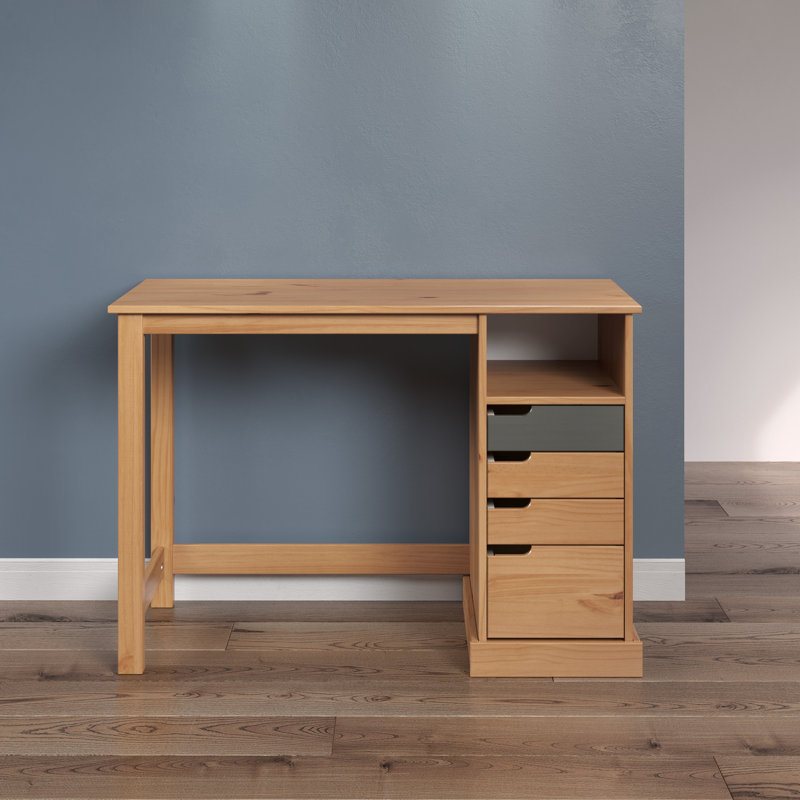 Brugos Solid Wood Writing Desk, Honey