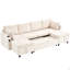 Canapé-lit modulaire de 113,4 po avec canapé-lit polyvalent avec grand espace de rangement, deux ports USB et deux porte-gobelets