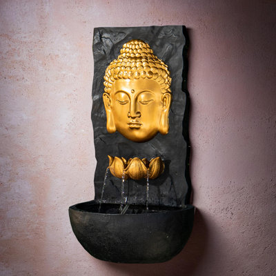 Wall Base Fountain with Lights