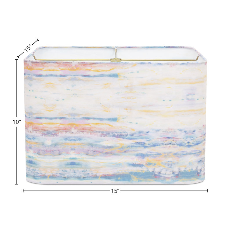 Abat-jour rectangulaire en lin H 10 po x l 15 po