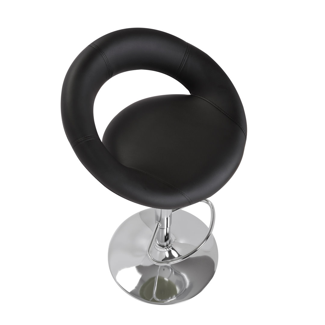 Sorrento Swivel Upholstered Adjustable Height Counter Stool with Metal Frame