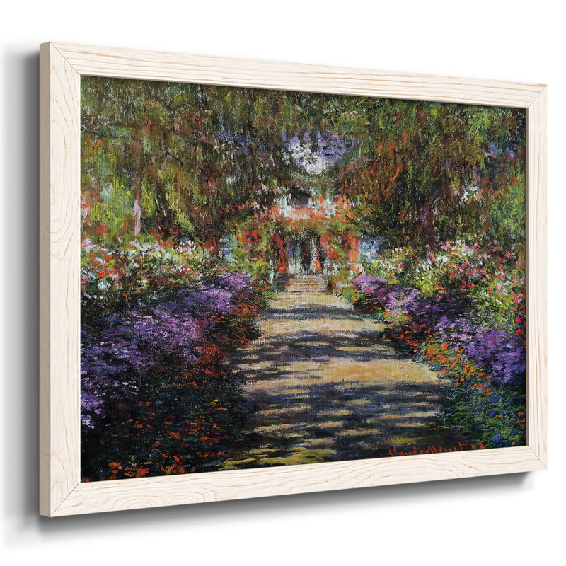 «Pathway in Monet's Garden at Giverny», reproduction d'art sur toile, Blanc, H 14 po x l 20 po x P 1,5 po