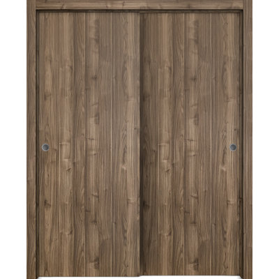 Portes à panneaux coulissantes en bois lambrissé Planum