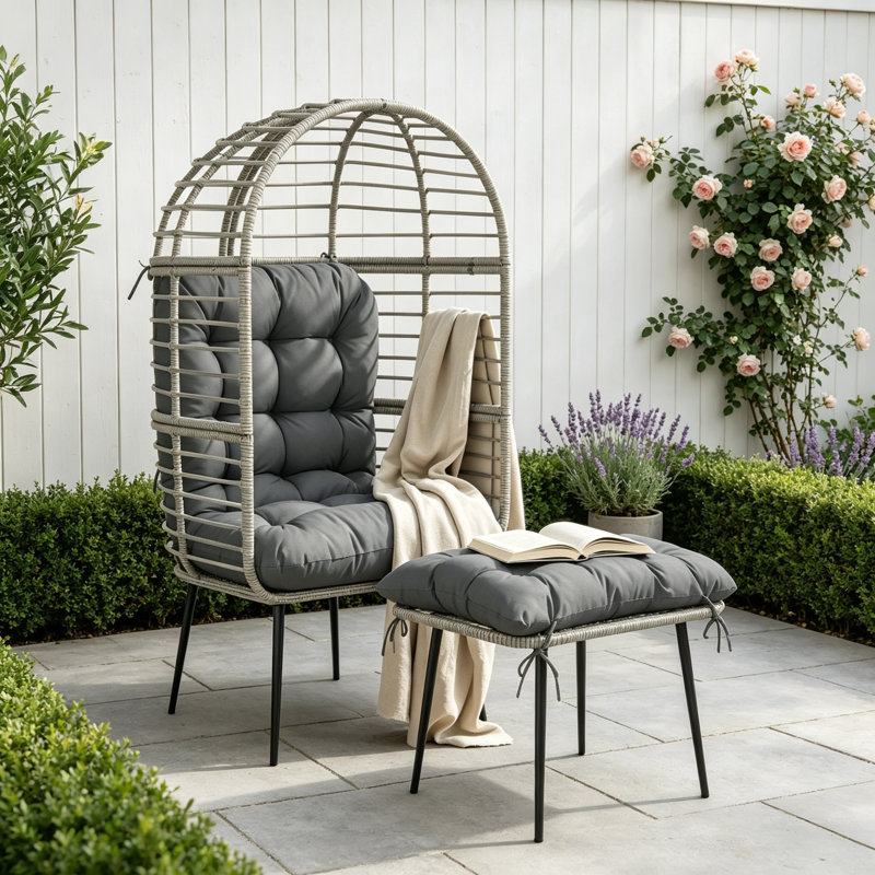 Outdoor Bench, Light Grey