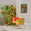 Art floral encadré floral sur toile guépard, design par LSR Design Studio-632626280-632626281