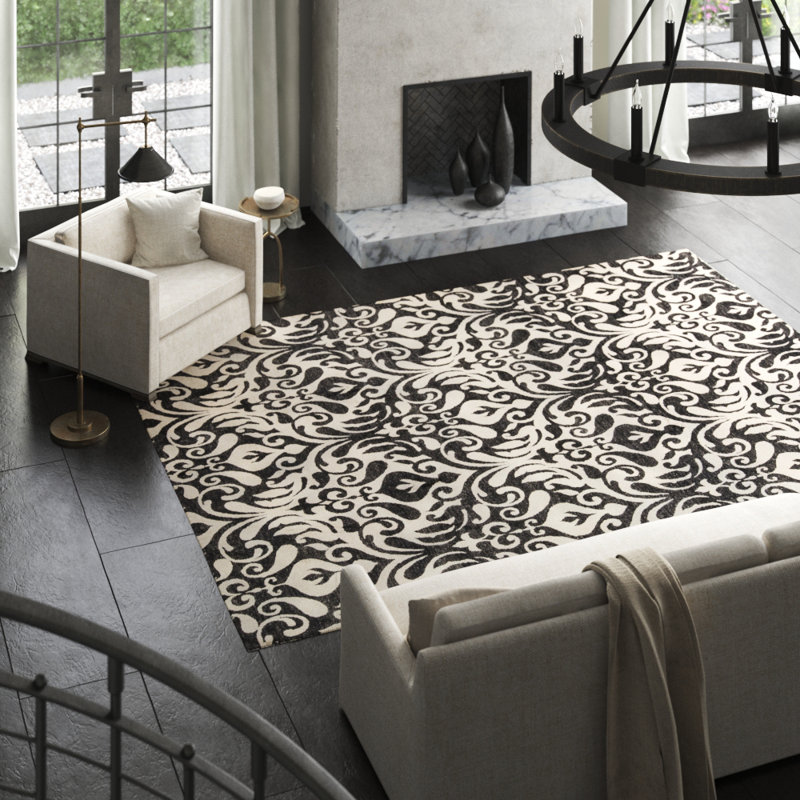 Floral Area Rug, Rectangle 5'10" x 8'1"