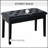 Duet Piano Bench With Faux Leather Padded Cushion And Wooden Frame, Button Tufted For Comfort And Style-840295389