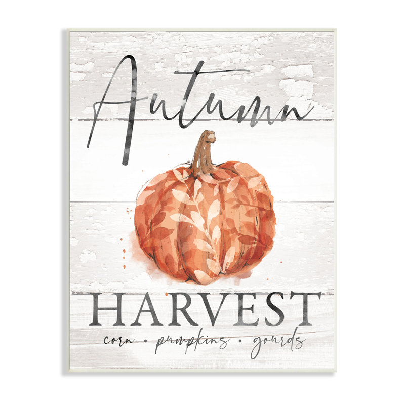 Récolte d'automne - Style rustique de saison, Plaque murale, H 19 po x l 13 po x P 0,5 po