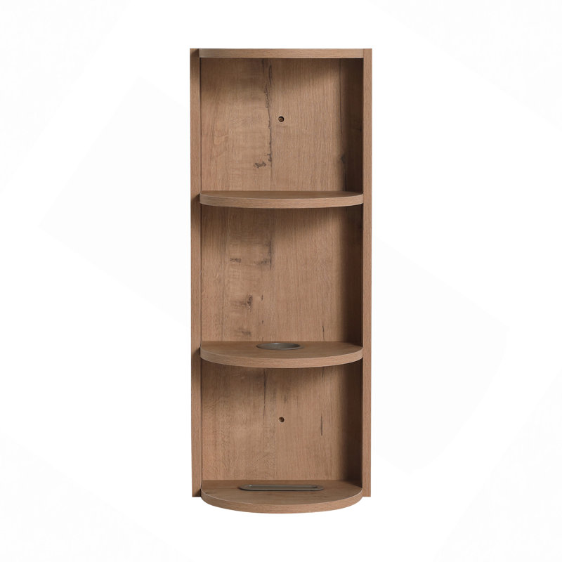 Modern Floating Shelves, 12" Bathroom Wall-Mounted Storage Rack, Float Mounting Design, Imitative Oak