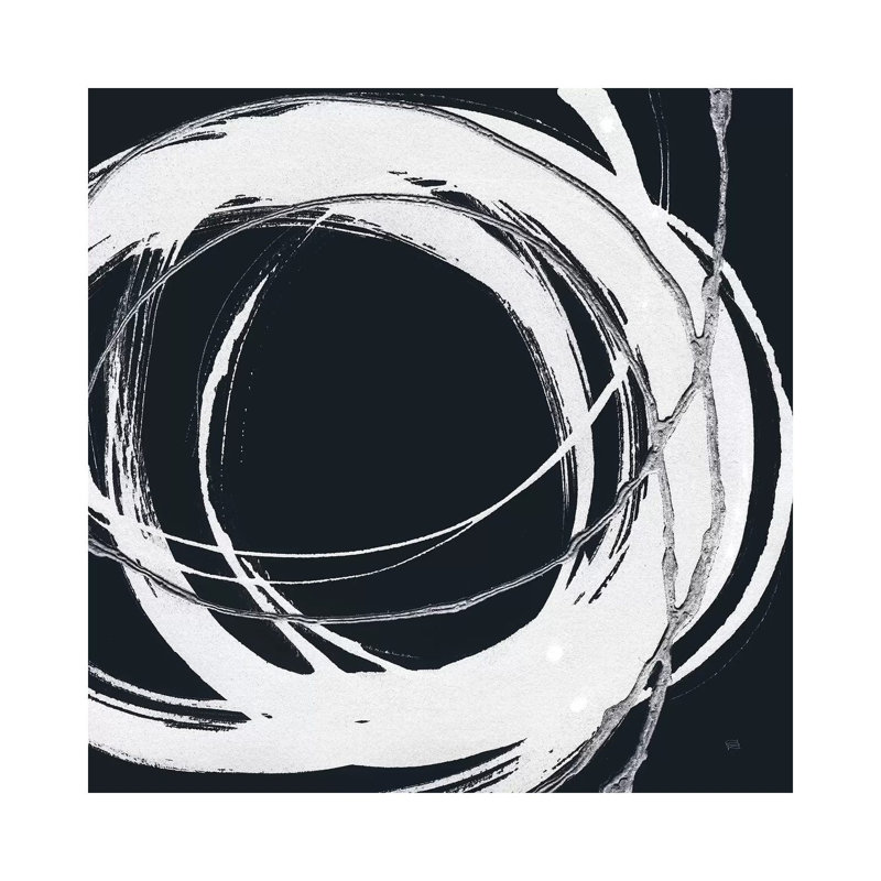 Gilded Enso II BW by Chris Paschke - Print on Canvas, Wrapped Canvas, 45.72cm H x 45.72cm W x 1.91cm D
