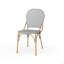 Ensemble de 2 chaises bistro d'extérieur en polyuréthane et aluminium sans accoudoirs