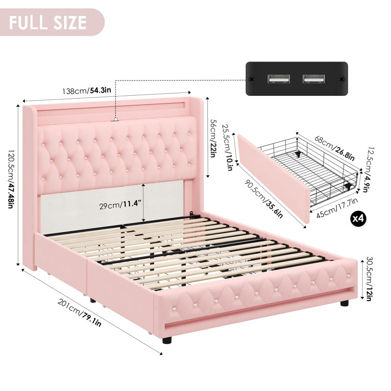 3 Piece Bedroom Set, Full