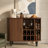 39" Modern Fluted Bar Cabinet with Storage Drawer & Hidden Side Compartments-129194099