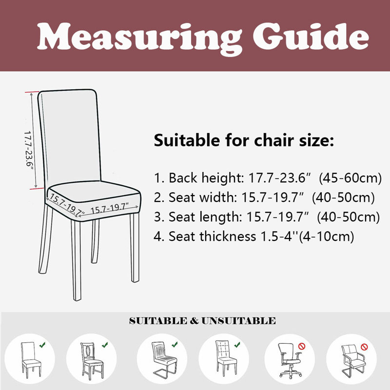 Housse pour chaise de salle à manger