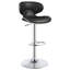 Tabouret de bar réglable noir et chrome (ensemble de 2)