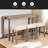 4 Piece Bar Table Set With Power Outlet,Bar Table Set With Chairs,Sofa Bar Table With Stools,Behind Couch Table With 3 Padded Stools,For Living Room,Dining Room-1153103074