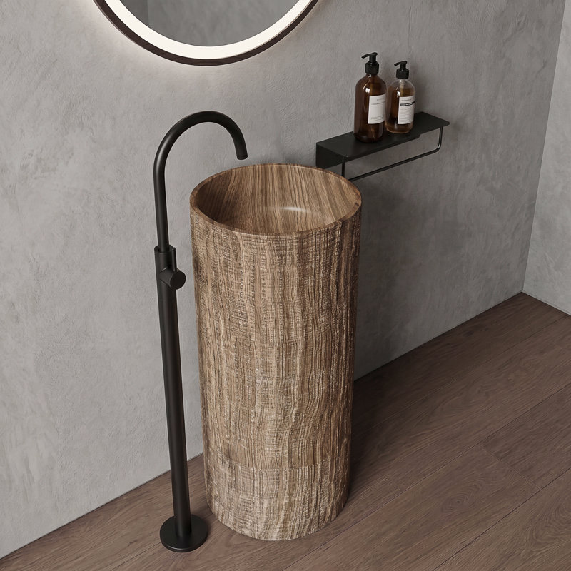 Lavabo de salle de bain 34 po, Dark Natural