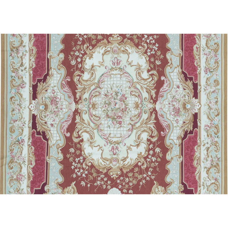 Aubusson Hand Knotted Wool Oriental Area Rug