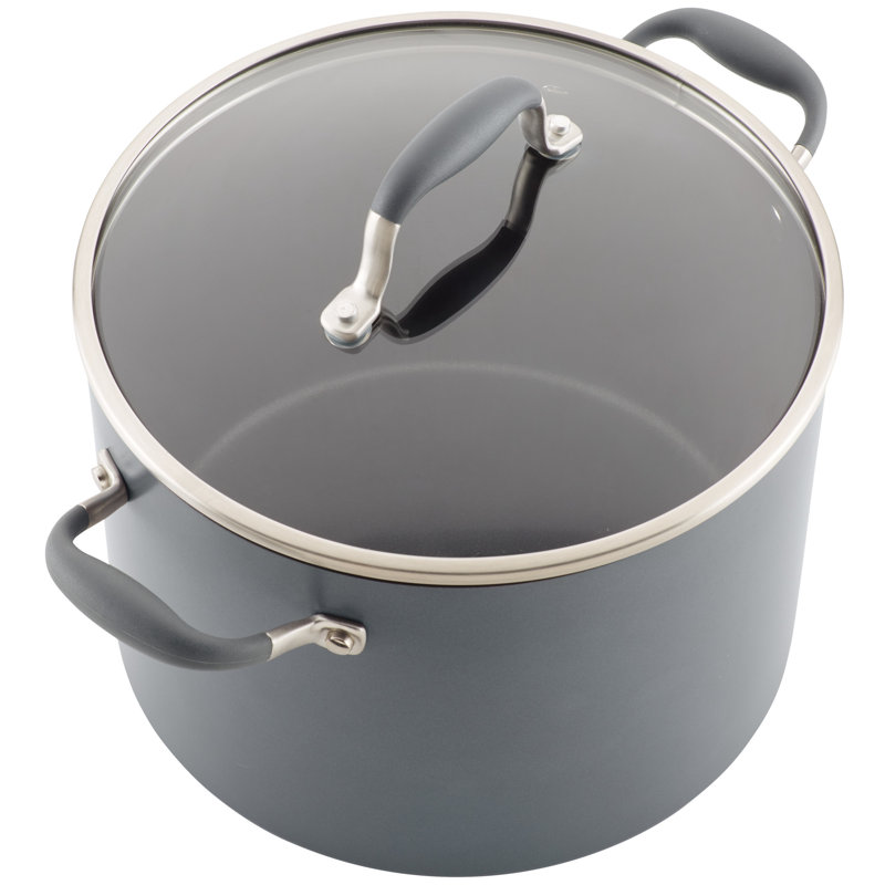 Anolon Advanced Home Hard Anodized Nonstick Stockpot With Lid, 10 Quart, Moonstone