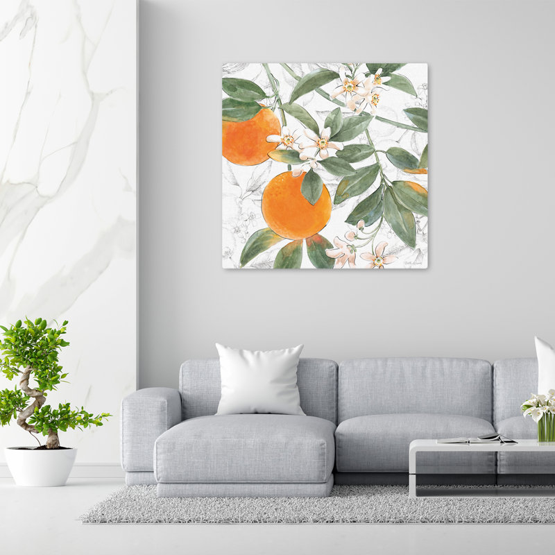 Citrus Wings Vii, art contemporain, H 48 po x l 48 po
