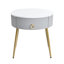 Ensemble de tables d'appoint modernes avec plateau en faux marbre et motif-1706128157