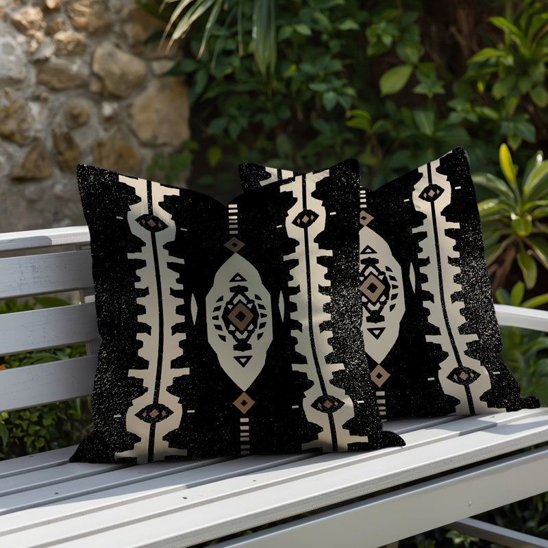 Oreiller réversible intérieur / extérieur Tallu, 20 x 20, Black