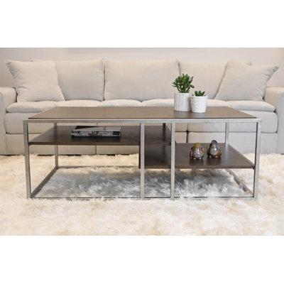Table basse avec cadre en bois Padena