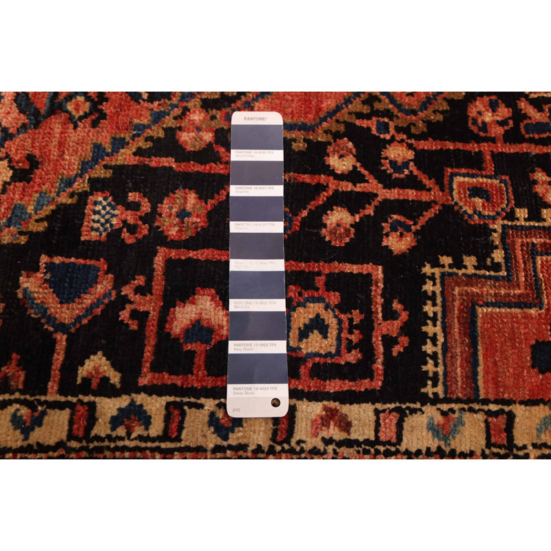 Tapis bleu marine rétro Anadol 3 pi 4 po x 6 pi 4 po