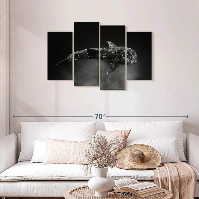 Brampt Monochrome Whale Shark, 27" H x 43" W