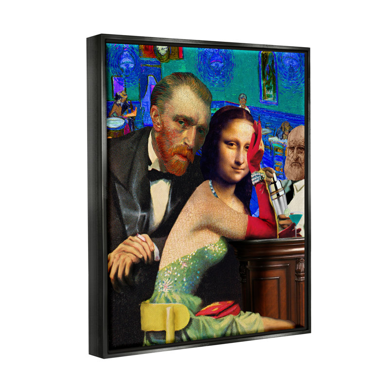 "Van Gogh & Mona Lisa" par Barry Kite, reproduction sur toile encadrée, H 31 po x l 25 po x P 1,7 po