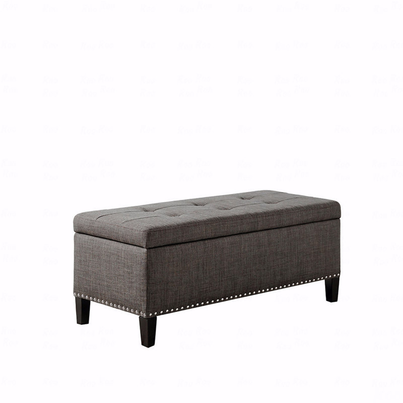Banc de rangement capitonné à fermeture douce