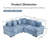Oversized Cloud Modular Sectional, Corduroy Deep Seat With 10 Pillows-1283679405