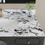 Plateau de meuble-lavabo 43 po x 22 po, avec lavabo et dosseret en céramique encastré, comptoir en marbre artificiel avec 1 trou pré-percé, blanc panda