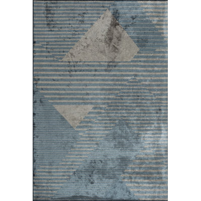 Tapis bleu / beige / gris Rapture