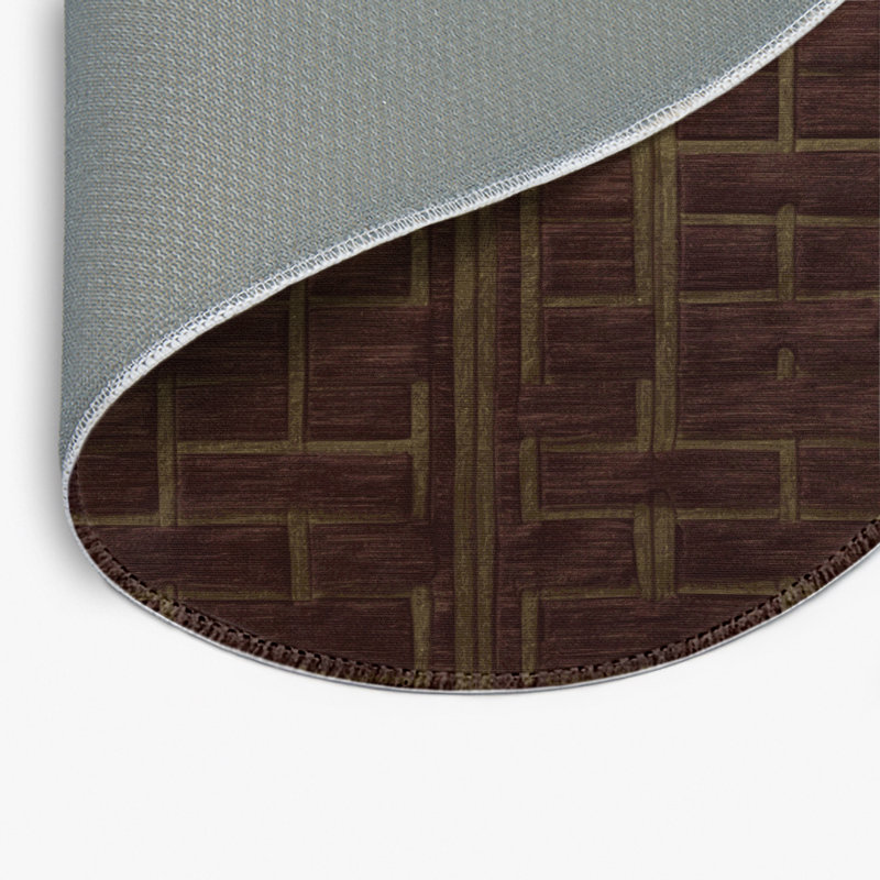 Tapis noir intérieur et extérieur Trellis, Rond 5 pi