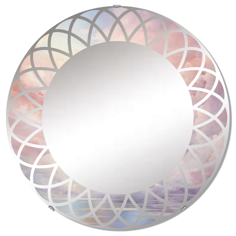 Sebou - Miroir mural rond, 32 po x 32 po