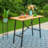 Alyne Rectangular Wood Metal Outdoor Bar Table With Umbrella Hole , 55.1'' in. W 26'' in. D