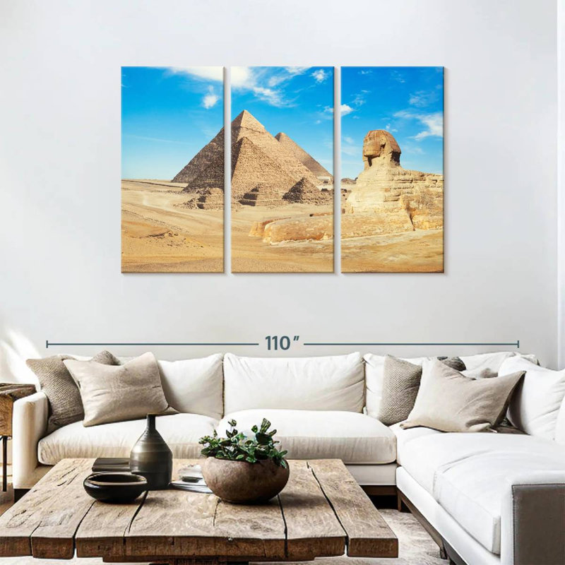Adella Sphinx And Pyramids Of Giza, 48" H x 74" W