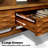 Acacia Elara 47.2”W Coffee Table Storage, Solid Rubber Wood, Suitable for Living Room, Home Office with 2 Drawers and Open Design, Easy Setup-319610705