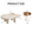 Ensemble de 2 tables basses gigognes 2 en 1 avec plateau en verre et blanc