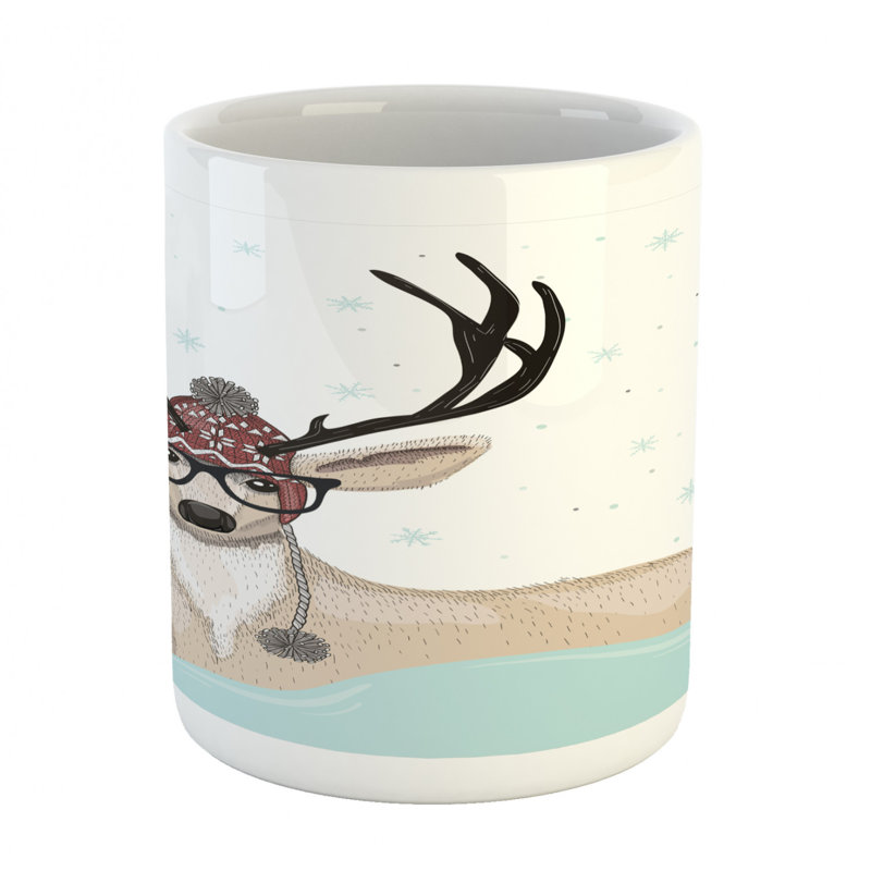 Grande tasse à café nerdy renne