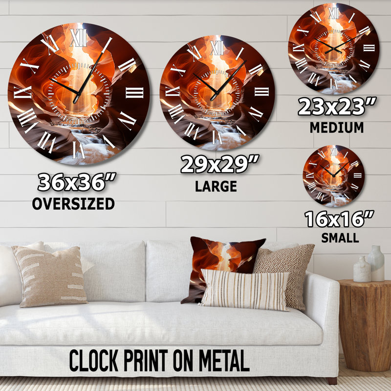 Canyon Antelope Symphony II - Canyon Face Wall Clock, Medium