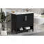 36" Bathroom Vanity With Sink, Multi-Functional Bathroom Cabinet With Doors And Drawers, MDF Frame And MDF Board, Black