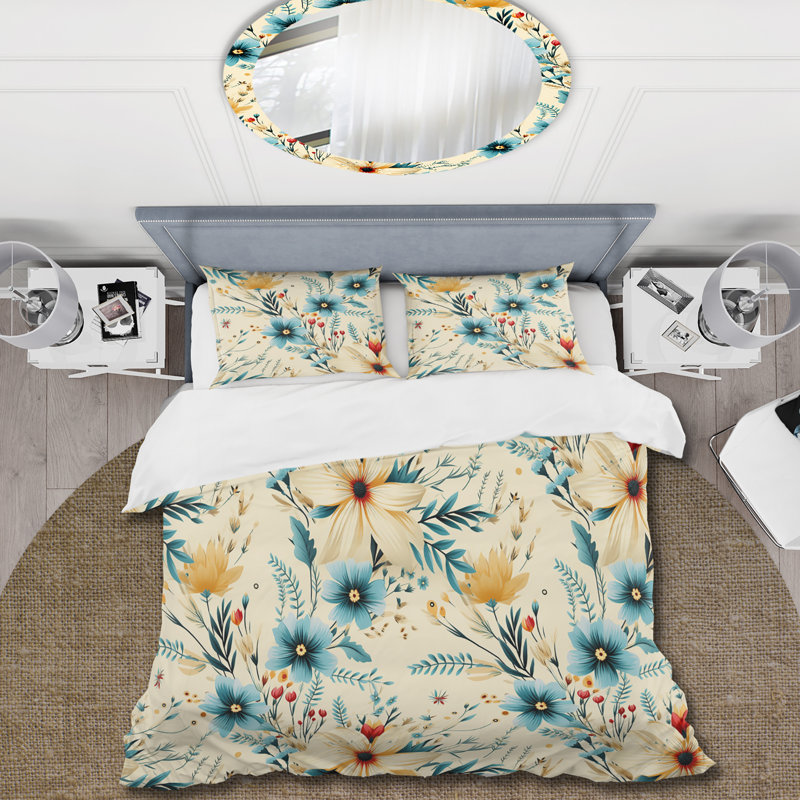 Ensemble de housse de couette rétro à motif bohème Nomad, Housse de couette simple + 1 taie décorative stan